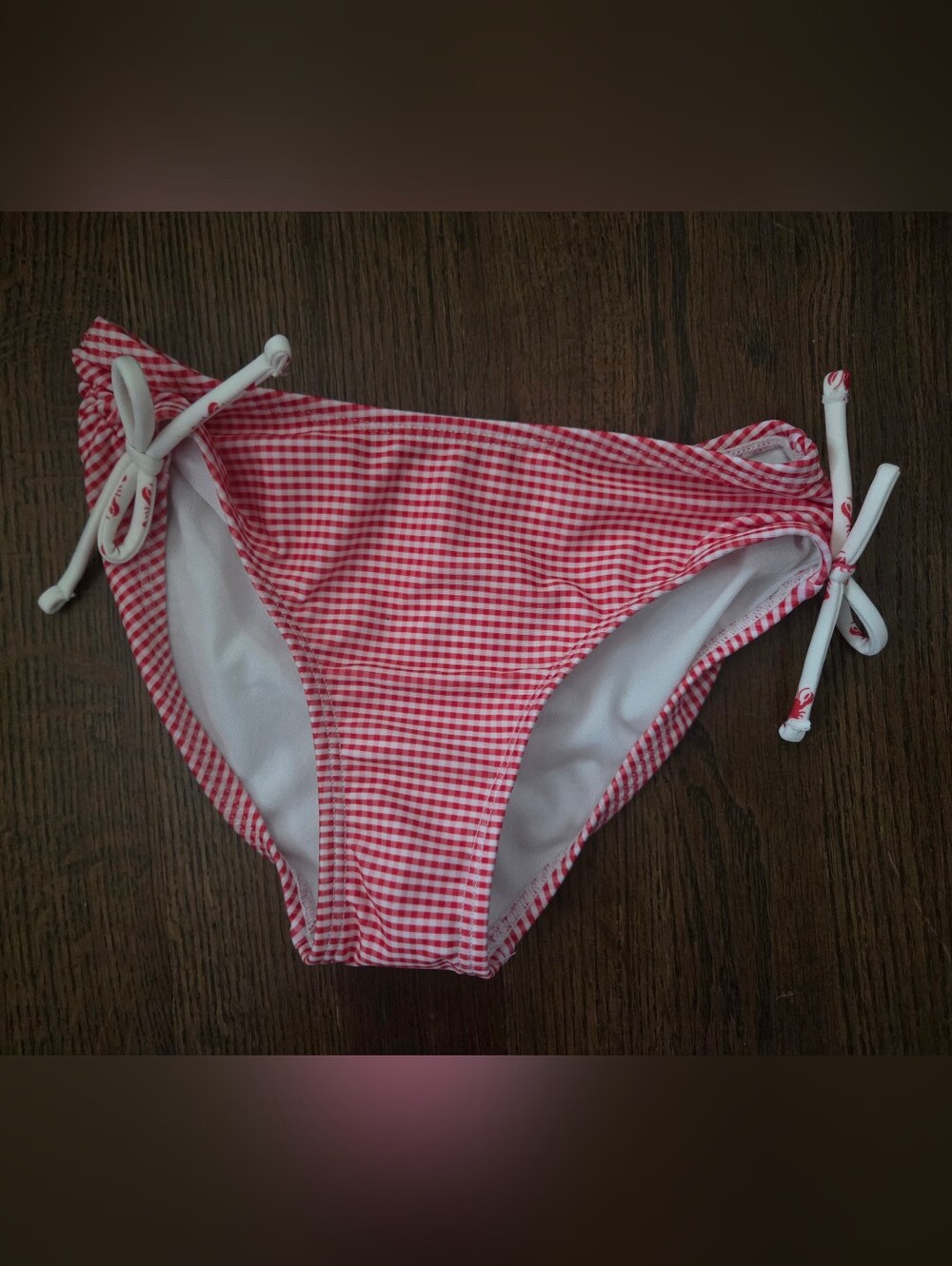 New Art Class Girls XS 4/5 Red Plaid Swim Bottoms